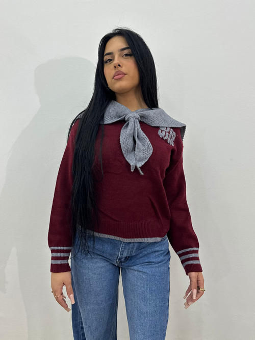 MAGLIONCINO SEAMAN BORDEAUX