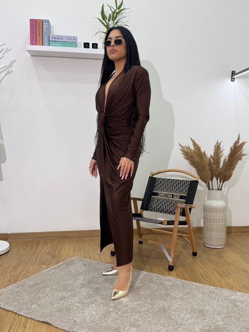 DRESS GIOIA MARRONE