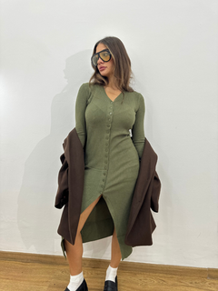 VESTITO A COSTINE VERDE MILITARE