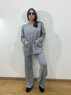 COORDINATO IN LANA GRIGIO